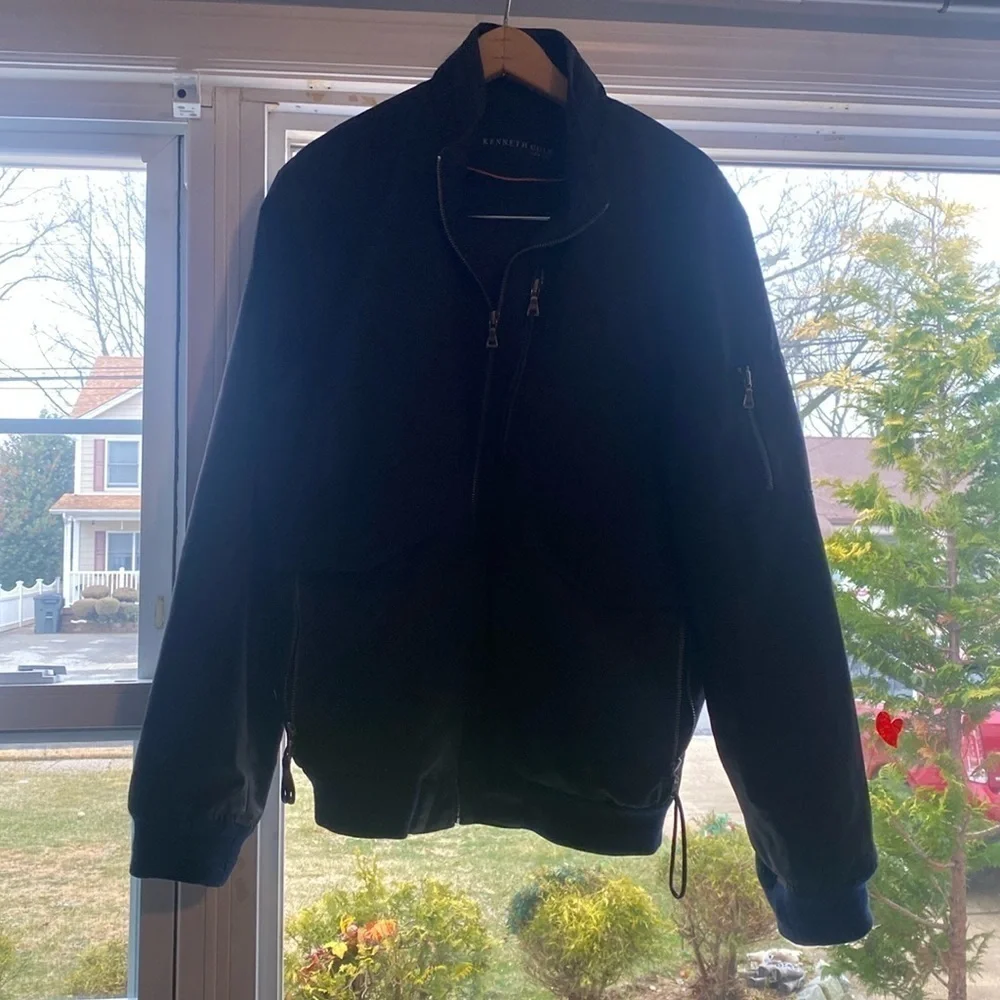 Men’s Kenneth Cole reaction size medium black bomber‎ jacket